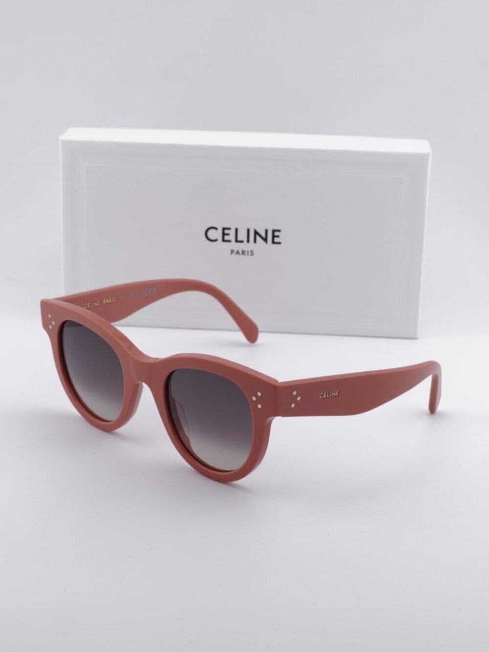 Celine CL4003IN 72F Round Sunglasses - Pink / Brown Gradient